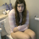 Dolly had been a bad girl, and her punishment is to sit as long as she can on the toilet until her bladder cannot hold the piss any longer. Presented in 720P HD. Over 5.5 minutes.